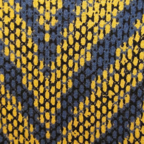 LULAROE Irma Top Shirt Chevron Snake Print Gold & Blue Size XS ~ Unicorn? - Picture 2 of 12